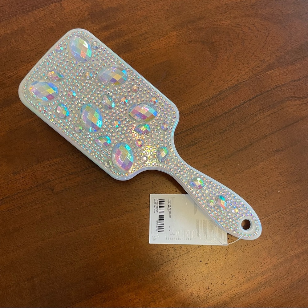 Forever 21 Rhinestone Bling Hairbrush NWT